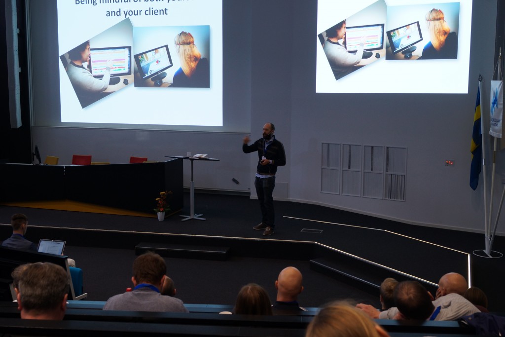 Arne Edvardsson giving a lecture at the nordic sport science conferece